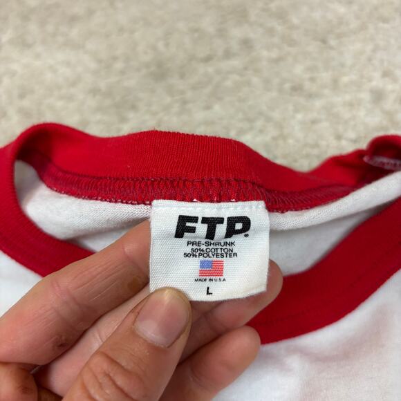 FTP F*ck the Population Logo Ringer Tee Shirt Men's Large - Picture 5 of 10